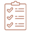 Clipboard with checkmark's icon.