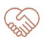 Heart in the shape of hands icon.