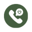 A telephone with heart icon.